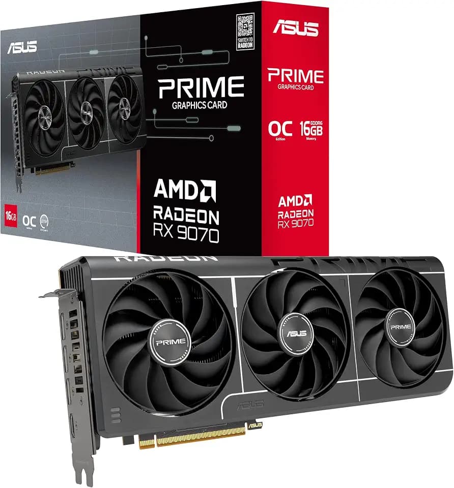 ASUS Prime Radeon RX 9070 EVO 16GB GDDR6 OC Edition Gaming Graphics Card