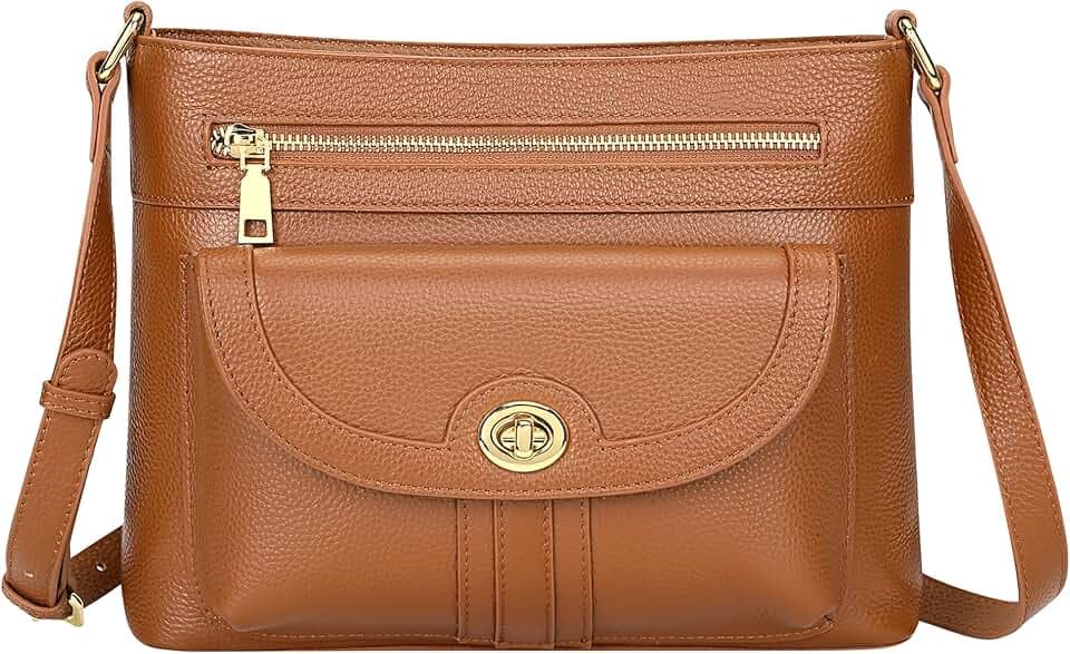 Over Earth Genuine Leather Crossbody Bags for Women Square Trendy Purses
