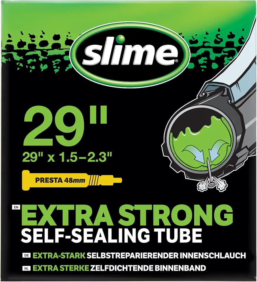 Slime 30060 Fahrradschlauch mit Slime- Pannendichtmittel, selbstdichtend, vorbeugen und reparieren, Presta-Ventil, 26" x 1.75-2.3"