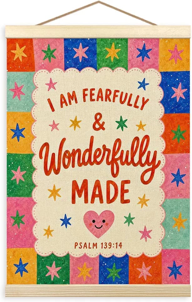 madalo Christian Inspirational Wall Art Poster Hanger Frame 12x16 Inch