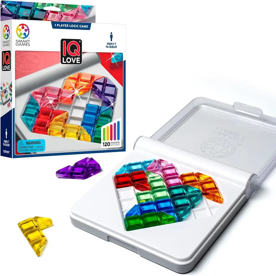 SmartGames : IQ Love - Logikspiel mit bunten Edelsteinen - Ab 7 Jahren