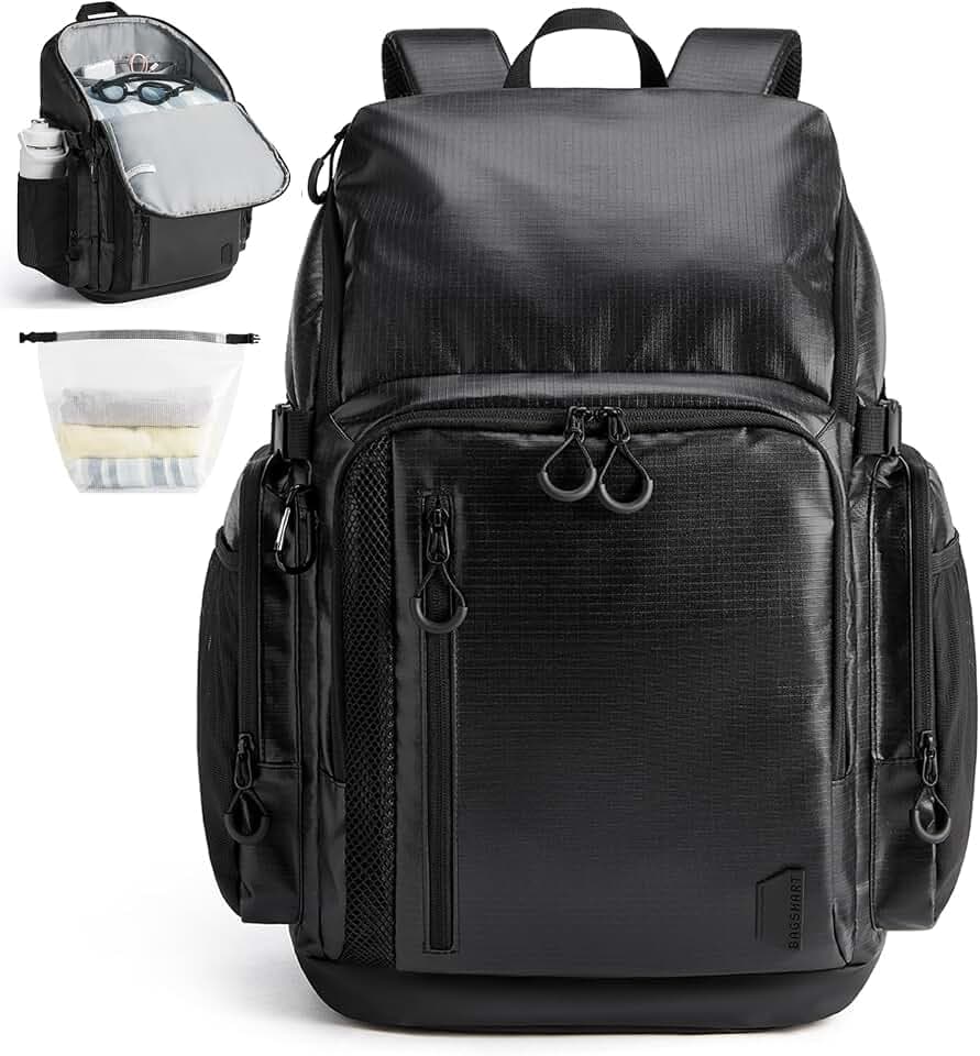 BAGSMART Gym Backpack for Men with Shoe Compartment for Multi-Sport