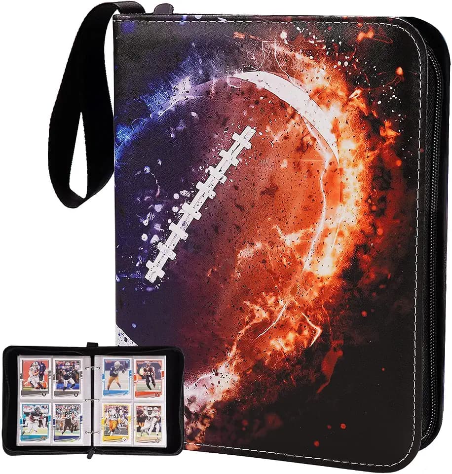 Card Binder Compatible with Football Card, Trading Card, for MTG and Other TCG, Fits 400 Cards with 50 Removable Pages, Card Holder Collector for Standard Size Card