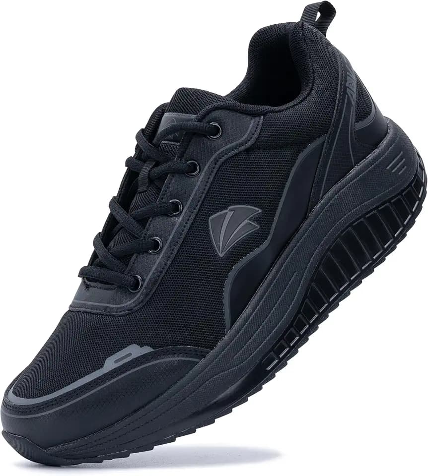 QAUPPE Men's Plantar Fasciitis Walking Shoes Orthotic Arch Support Sneakers