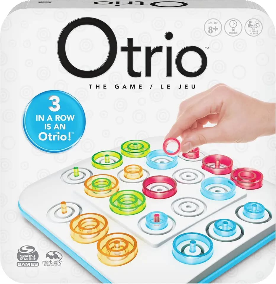 Spin Master Games Otrio Modern Stacking Strategy Tic-Tac-Toe Family Game