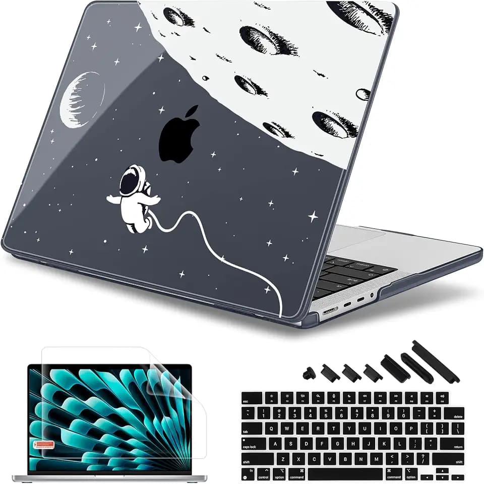 May Chen for 2026 MacBook Pro 14-inch M5 M4 M3 M2 M1 Pro/Max Chip, Release 2026 2025-2021, Model A3427 A3426 A3434 A3112 A3401 A3185, Plastic Hard Shell with Keyboard Cover, Astronaut Flight