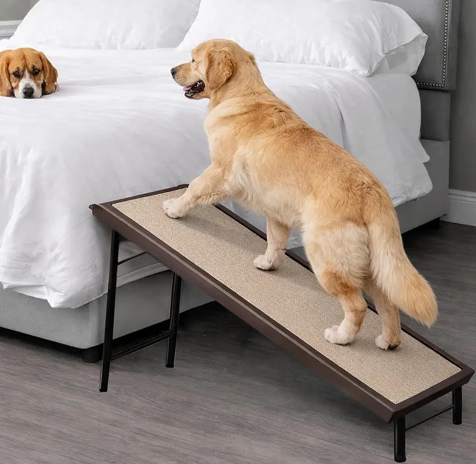Pet Gear Free Standing Pet Ramp for Cats and Dogs, Wheat