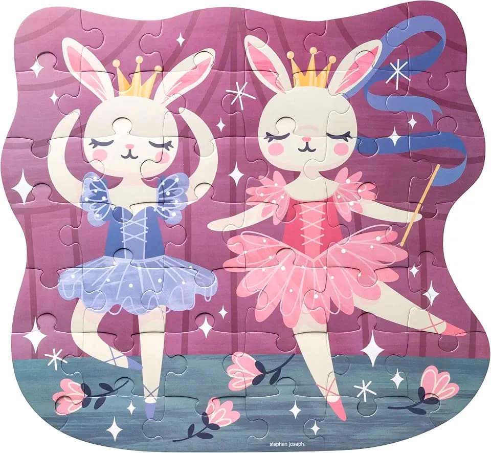 Stephen Joseph, Shaped Jigsaw Puzzle, 40 Pieces Preschool Toddler Puzzle, Bunny