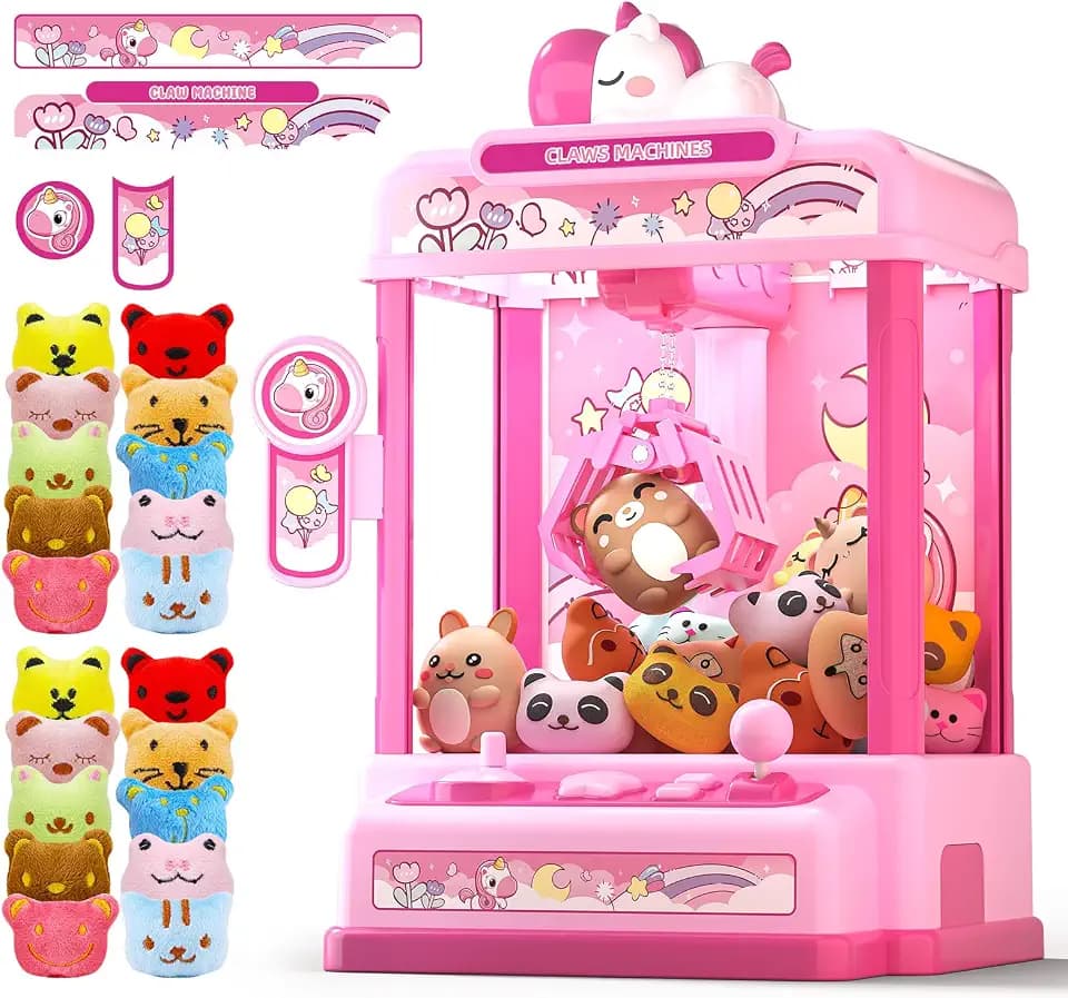 Skirfy Greifautomat für Kinder ab 6 Jahren,Mini Traumhafte Candy Grabber,Spielzeugautomat Greifspiel, Greifautomat Kinder,Arcade-Spielzeug für den Innenbereich für Heimfeiern und Geburtstage SF25044.