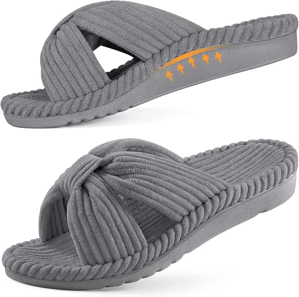 Litfun Women's Orthopedic Arch Support Slippers for Plantar Fasciitis