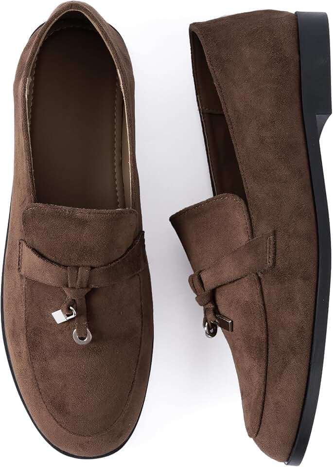 N.N.G Women Faux Suede Loafer Flats, Slip-On Casual Comfort Shoes