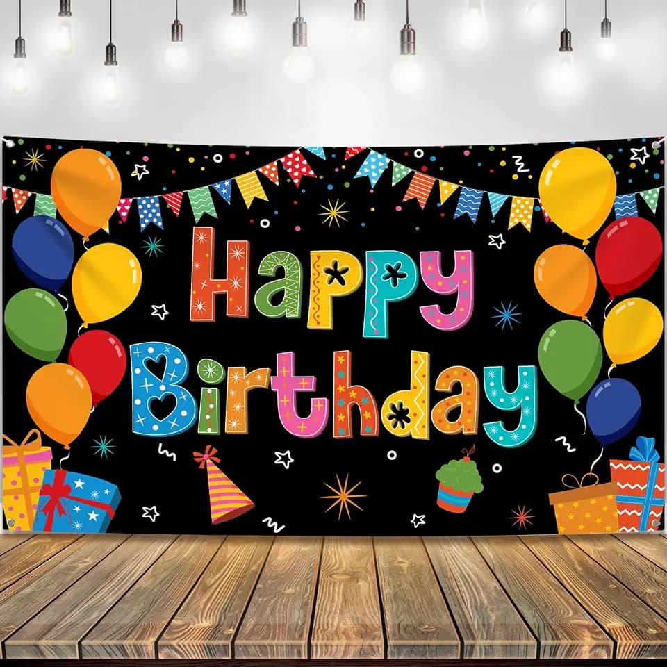KatchOn Happy Birthday Banner for Birthday Decorations - 72x44 Inch