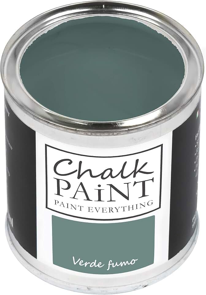bianco Shabby Möbelfarbe ohne Schleifen matt – Chalk Paint Everything® Rauchgrün 250 ml – Kreidefarbe für Möbel & Holz, Wasserbasis, geruchsarm, deckend, Innen & Außen