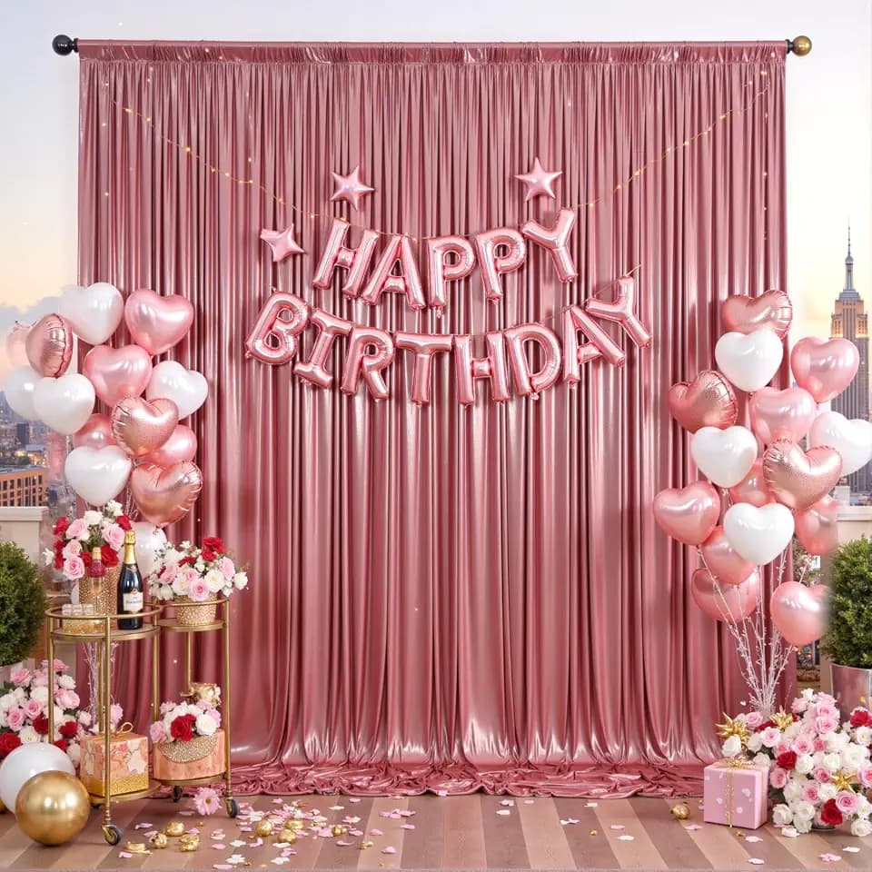10x12FT Rose Gold Sequin Backdrop Curtain for Party - 2 Panels 5x12FT Wrinkle-Free Shimmer Drapes for Birthday, Wedding, Christmas, Decorations & Photography