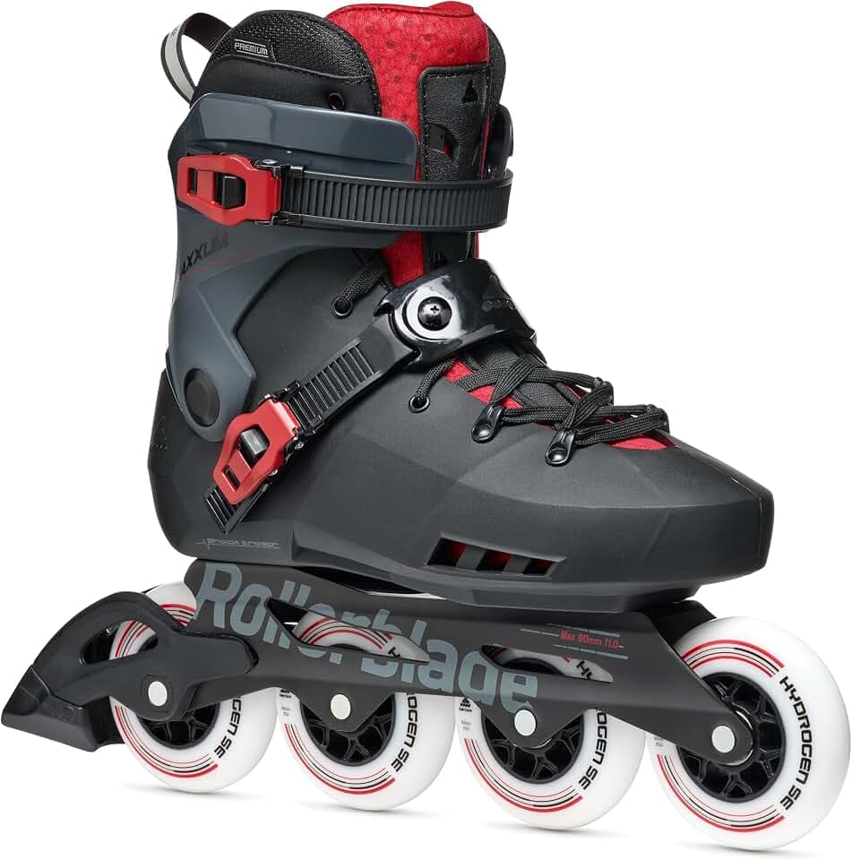 Rollerblade MAXXUM XT, Inline-Skates für Männer, Fitness Inliner, Schwarz/Rot