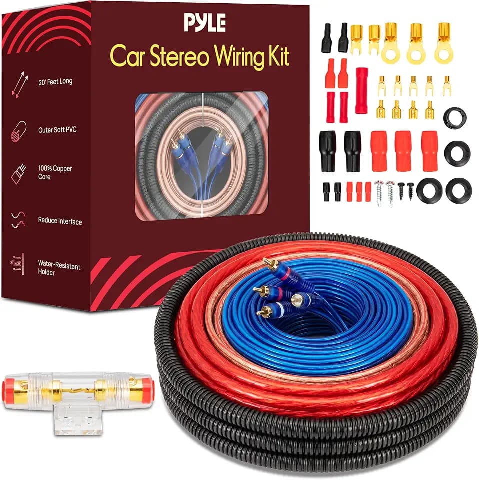 Pyle 4-Gauge Car Amplifier Wiring Kit for Car Audio