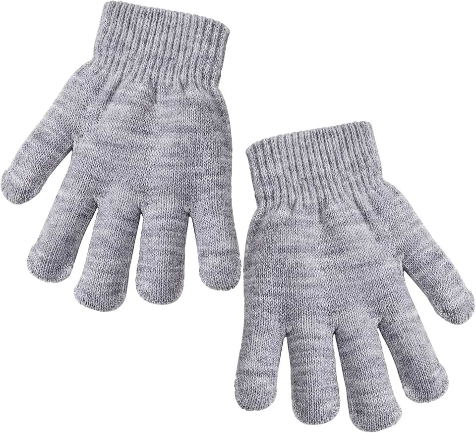 Cooraby Kinder-Handschuhe, dicke Winter-Strickhandschuhe, dehnbar, volle Finger, Handschuhe für Jungen und Mädchen