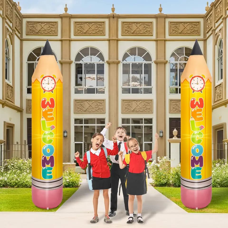 Leyndo 2Pcs 7ft Back to School Inflatable Pencil for Preschool Kindergarten