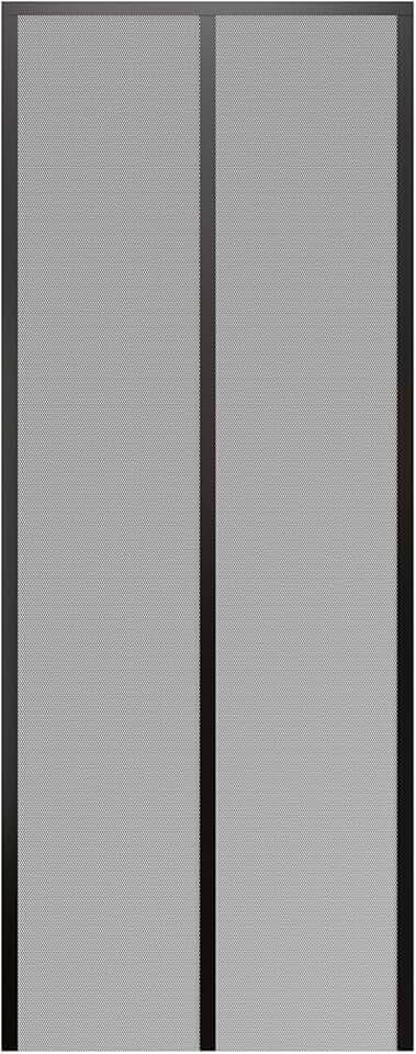 Amig - Moskitonetz für Türen | 100 x 220 cm | Effektiver Schutz | Anpassbar | Komplettset mit Rahmen, Netz und Zubehör | Aluminium und Fiberglas | Weiß/Grau | Mückenschutz