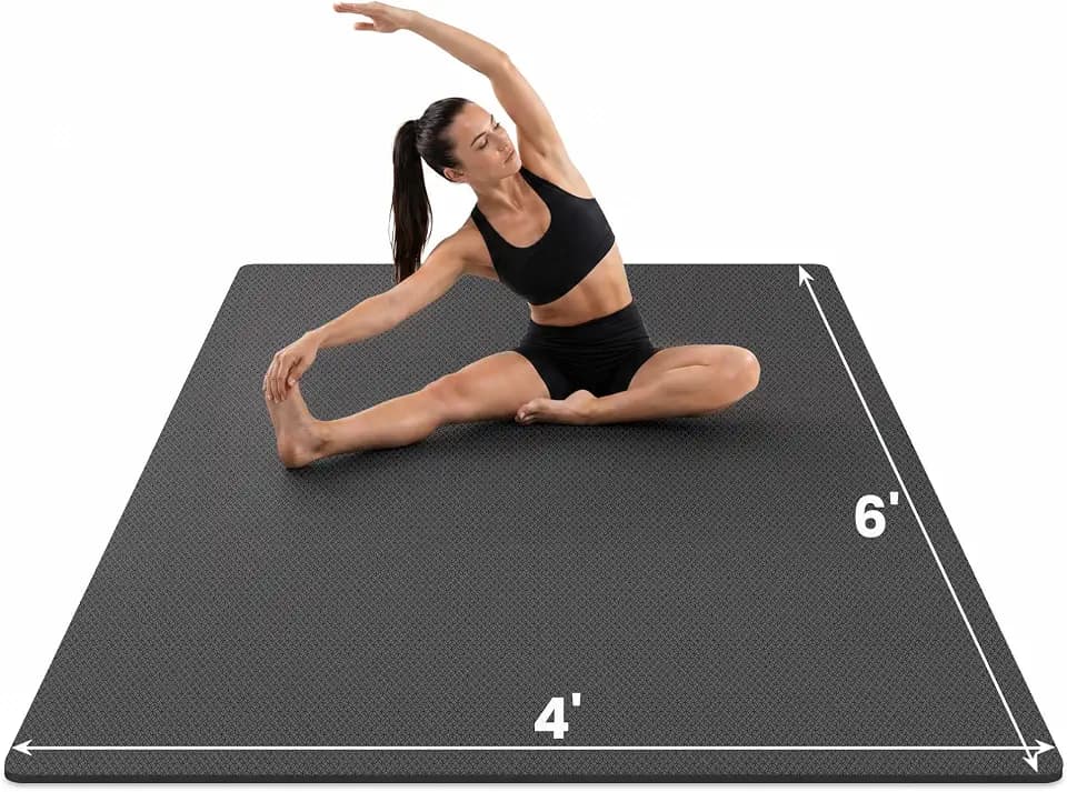 Large Yoga Mat, 6' x 4'/6' x 3' x 6mm /8mm/12mm Thick Workout Mat