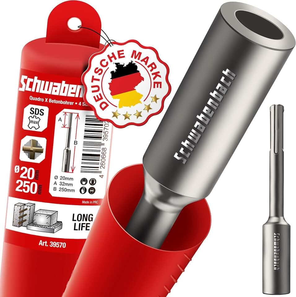 SCHWABENBACH® SDS MAX Erdnageleintreiber 250 x Ø 32 mm, Innen-Ø 20.5 mm