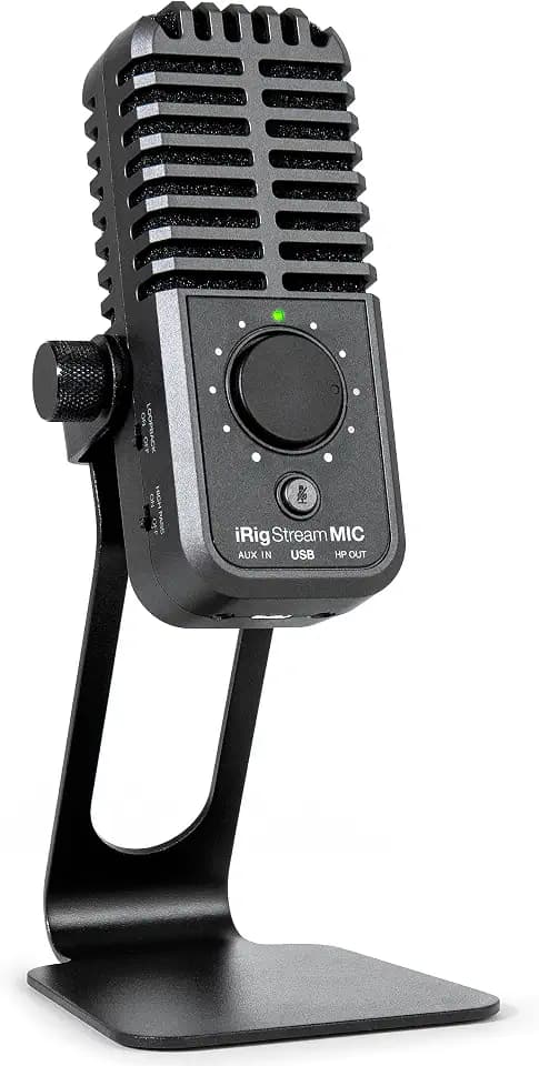 IK Multimedia iRig Stream Mic USB-C Kondensatormikrofon mit integrierter Audioschnittstelle -Podcast-Mikrofon, Gaming-Mikrofon für PC, Streaming-Mikrofon plus Audio-Mixer USB-Audioschnittstelle