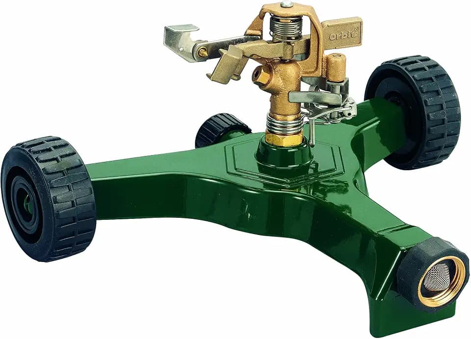Orbit 1/2 in. Brass Impact Sprinkler with Metal Wheel Base - 56186N