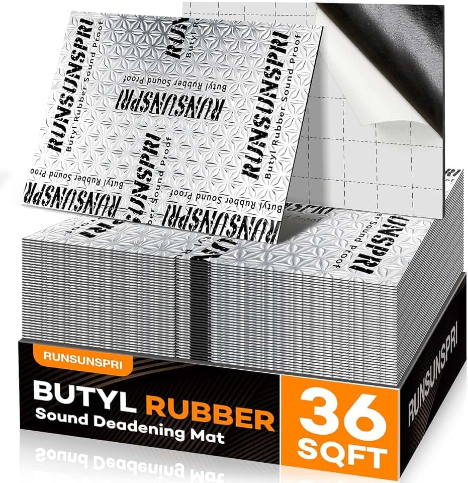 RUNSUNSPRI Car Sound Deadening 80 mil 36 sqft Sound Deadening Mat