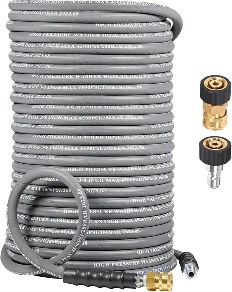 3/8" Pressure Washer Hose 150 FT, Non-Marking,4500 PSI