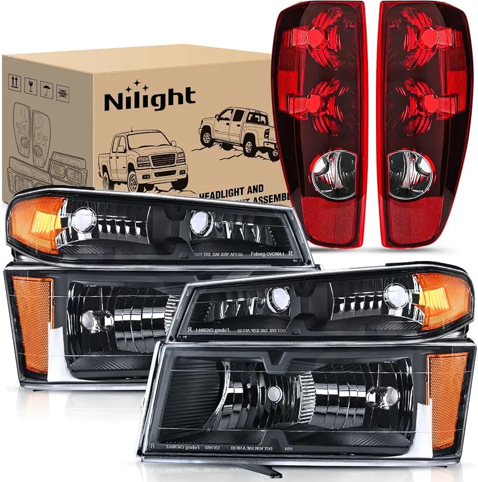 Nilight Headlight and Taillight Combo for 2004-2012 Chevy Colorado