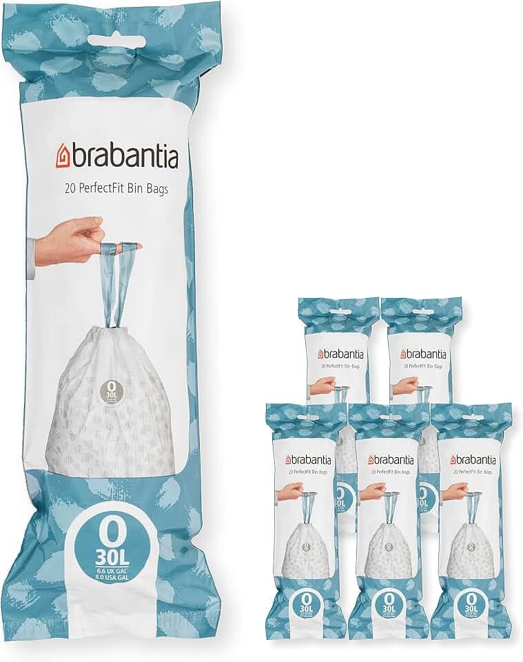 Brabantia PerfectFit Müllbeutel, Code O (30 l), 6 x 120 Stück