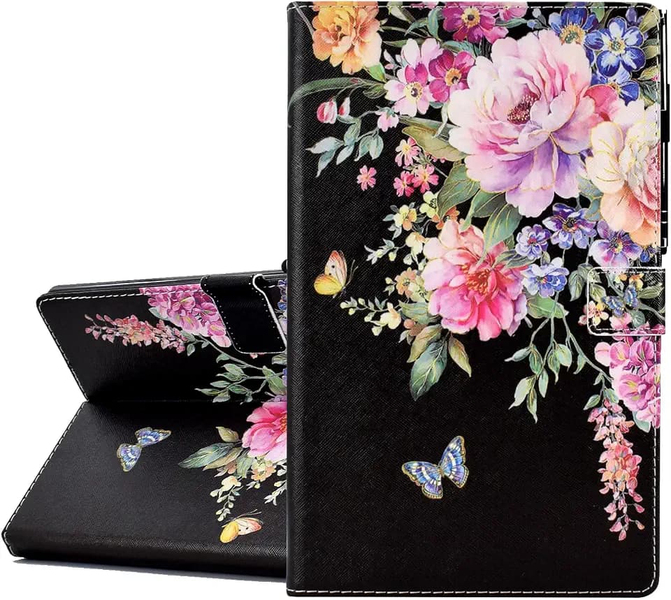 for Kindle Fire Max 11 Case (13th Generation, 2023 Release), Fire Max 11 Tablet Case, Cute PU Leather Folio Folding Stand Cover for Fire 11 Tablet with Auto Wake/Sleep, Flowers