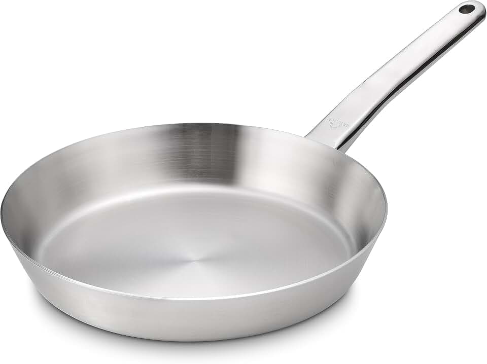 Gerlach Prestige Pfanne 24 cm Aus Edelstahl Edelstahlpfanne Bratpfanne Für Gas Elektro Induktion Keramik Herd Pfannen Bratpfannen Küche Küchenzubehör, Silber