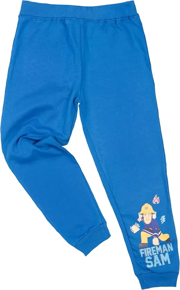United Labels Feuerwehrmann Sam Jogginghose für Jungen Kinder Trainingshose Sweathose Hose Blau