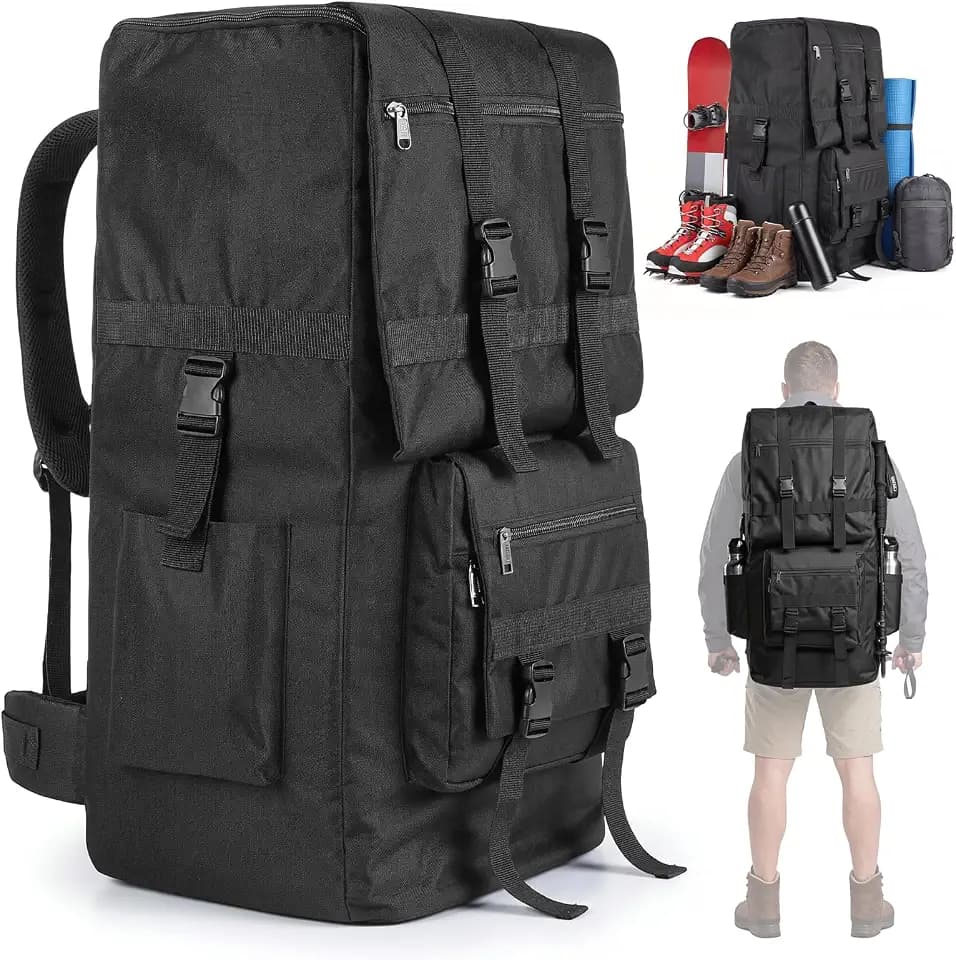 120L Wanderrucksack,Campingrucksack für Herren & Damen Großem Fassungsvermögen Wasserdichtes Outdoor Camping Tagesrucksack Taktischer Rucksack für Camping Trekking Mountainering Survival Reisen