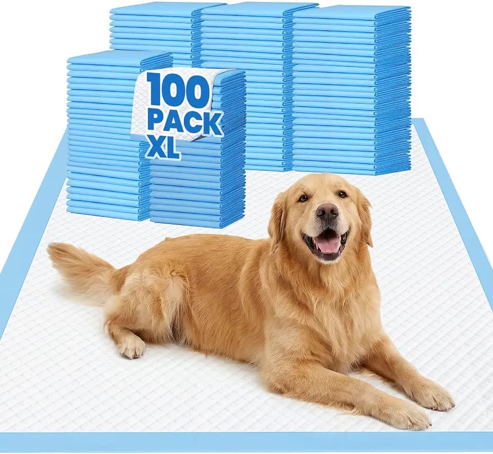 Gimars XL 28"x34" Puppy Pads [100-Count] Extra Large Leak-Proof Quick-Dry Disposable Dog Pee Pads for Pet Potty Training, Daily Use Pads, Wee Wee Pads for Dogs and Puppies
