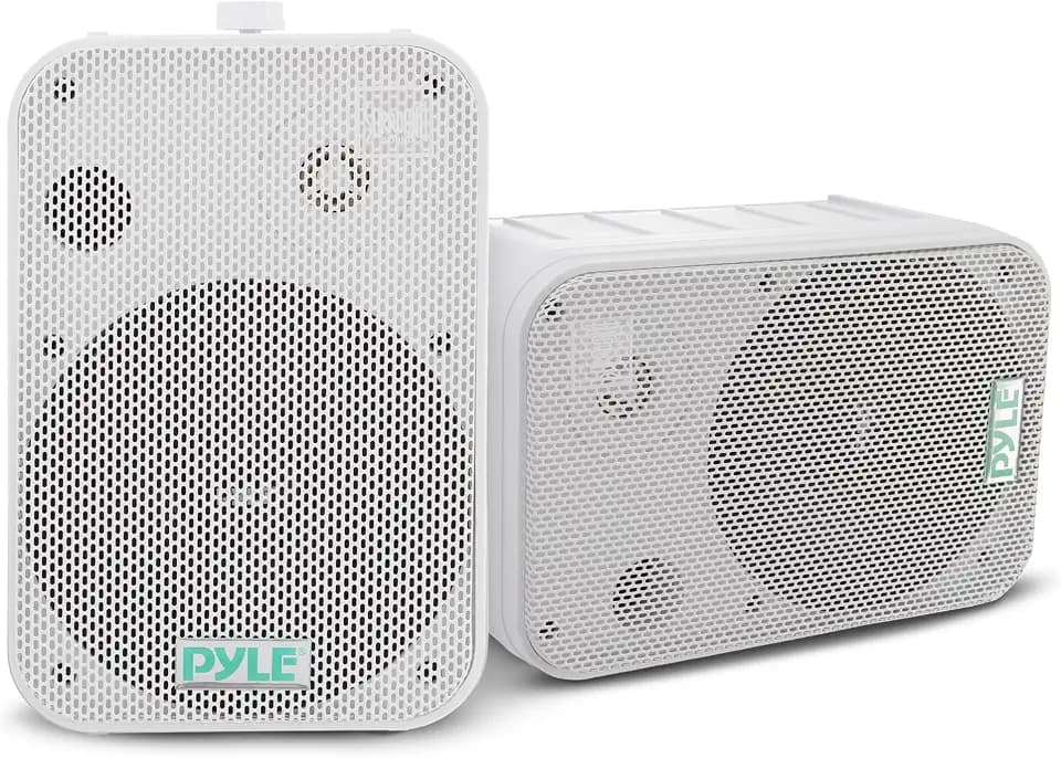 Pyle Lautsprecher, Box, Musikbox, Lautsprecher Boxen, Soundbox, Speaker, Loudspeaker, Wetterfeste 16,5cm Musikboxen, Wand-/Deckenmontage, Musik für Pool, Party, Außen/Innenbereich