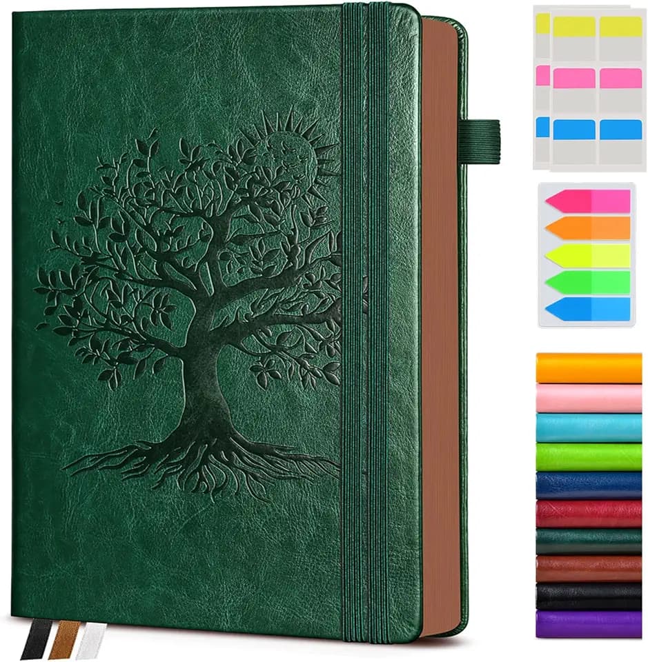 PAIBAS Lined Journal Notebook with 300 Page Numbered Pages, Vintage Leather