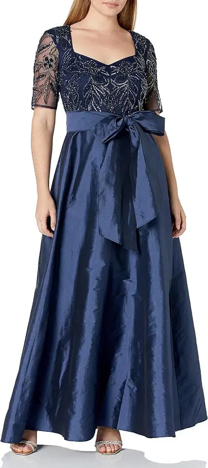 Adrianna Papell Women's Beaded Taffeta Gown