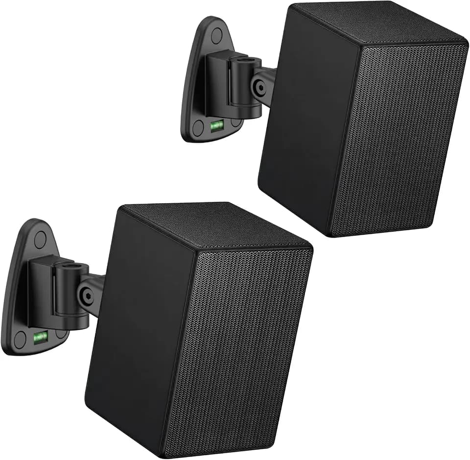 Speaker Wall Bracket for Samsung SWA-9250S/9500S/9200S/9100S/9000S/8500S Wireless Rear Speaker kit - Adjustable Tilt & Swivel for Samsung Rear Speaker Mount，Heavy Duty Metal Bracket Up to 22Lbs, Pair