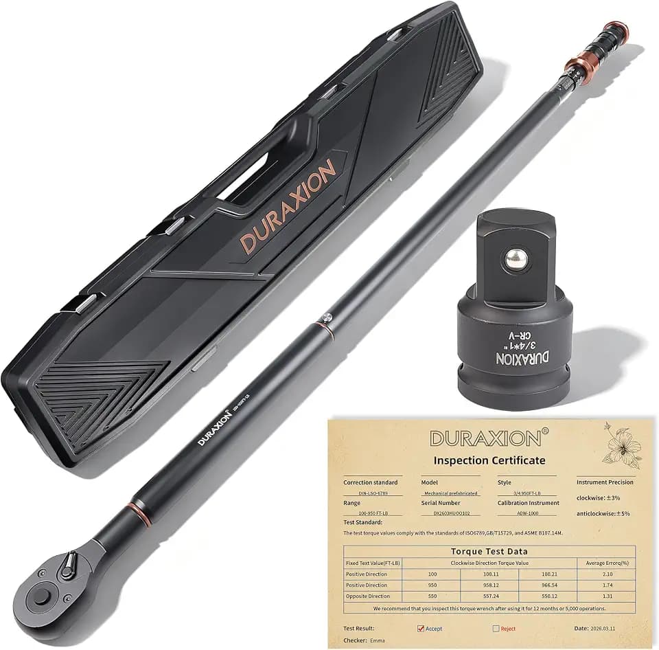 Torque Wrench 3/4-Inch Drive Dual Range Scale 100-950ft.lb/135.58-1288.03Nm