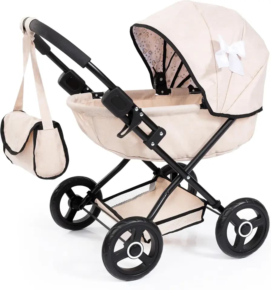 Bayer Design Puppenwagen Cosy, faltbar, mit Decke, Kissen und Tasche