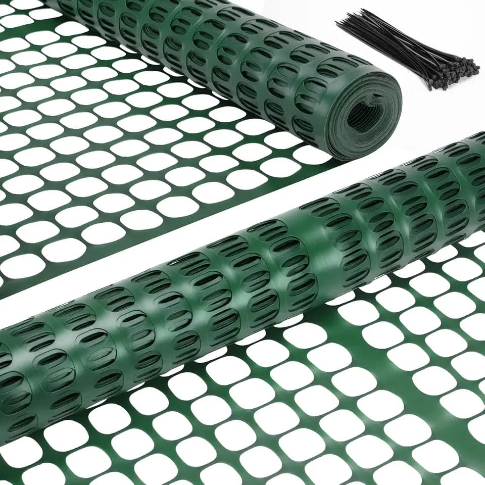 Ohuhu 4'×100'/15 LB Ultra Thick Plastic Mesh Safety Fence, Green