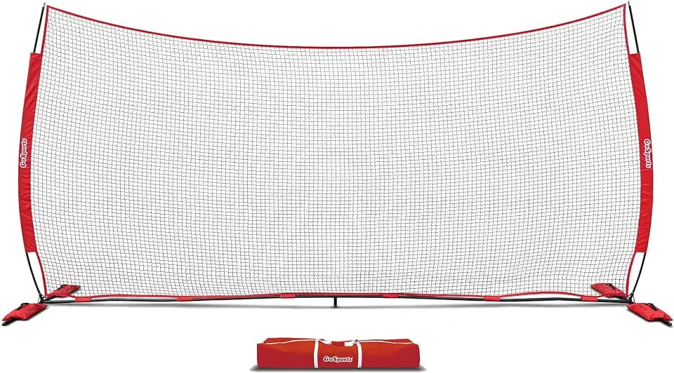 GoSports Portable Sports Barrier Net - 12 ft x 9 ft or 20 ft x 10 ft - Great for Any Sport - Includes Carry Bag