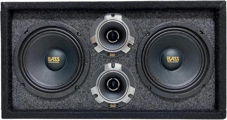 Bass Rockers 6.5" Loaded Chuchera Box with 6.5" Outdoor Home & Speakers & Tweeters 800W - Best for Car UTV, ATV, Camper, DJ, Pro Audio Use