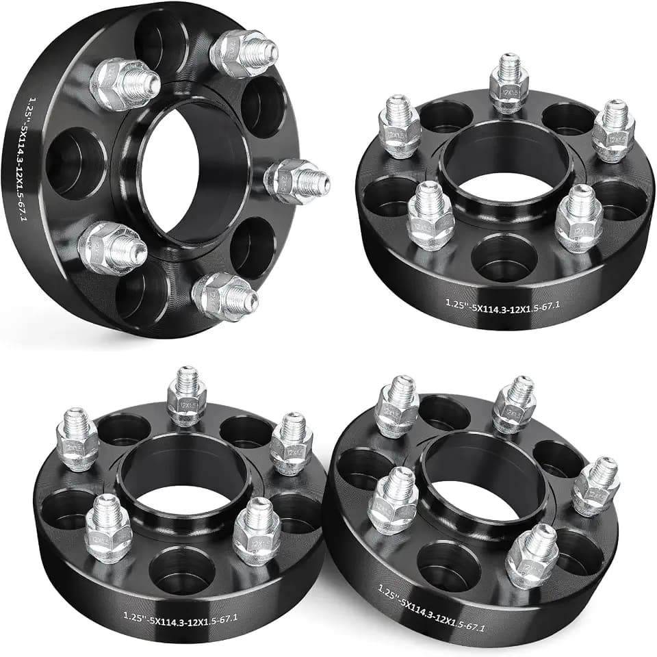 EVIL ENERGY 5x4.5 Wheel Spacers 1.25", 67.1mm Bore Hubcentric M12x1.5 Studs