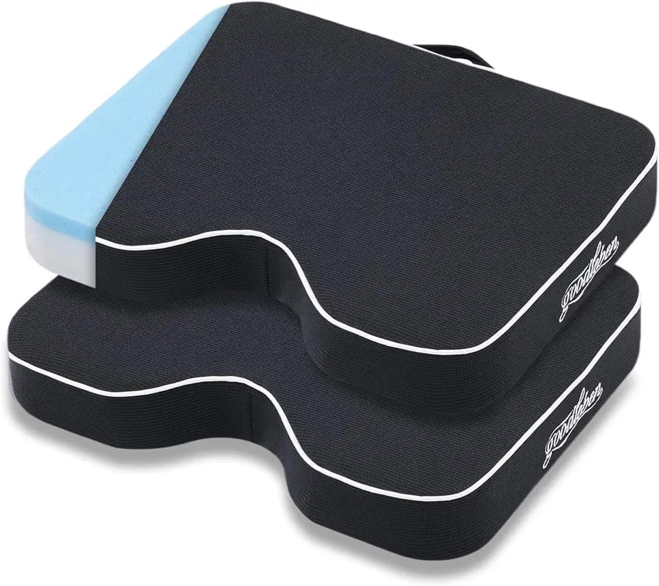 Stadium Cushion with Dual-Layer Foam (30D Support + 40D Memory), High Elasticity & Breathable, Waterproof Thick Bleacher Pad for Long Games, Portable for Outdoor Indoor Seating