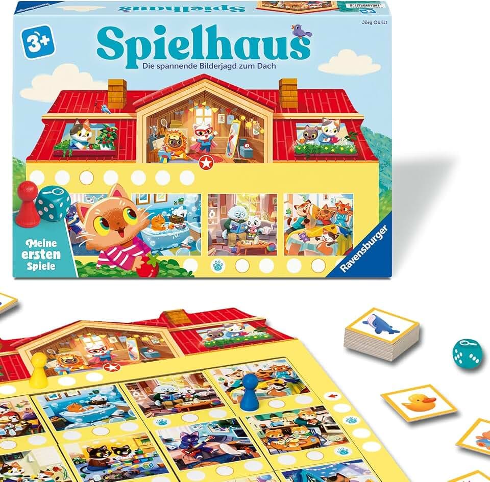 Ravensburger 12010017 Spielhaus: Meine ersten Spiele: Kinderspiele, Spiele ab 3 Jahren, für 2-4 Spieler, Geschenk für Mädchen oder Junge