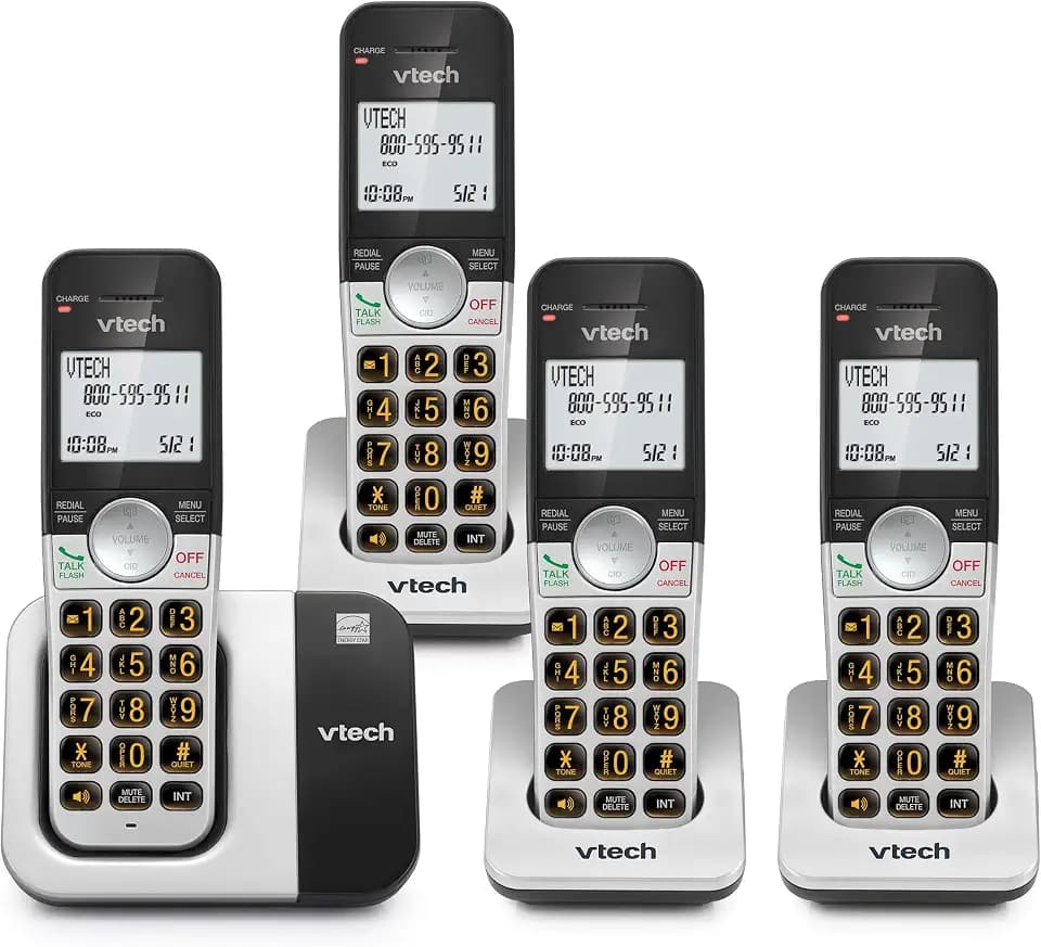 VTech VG231-4 DECT 6.0 Cordless Phone, 4-Handset