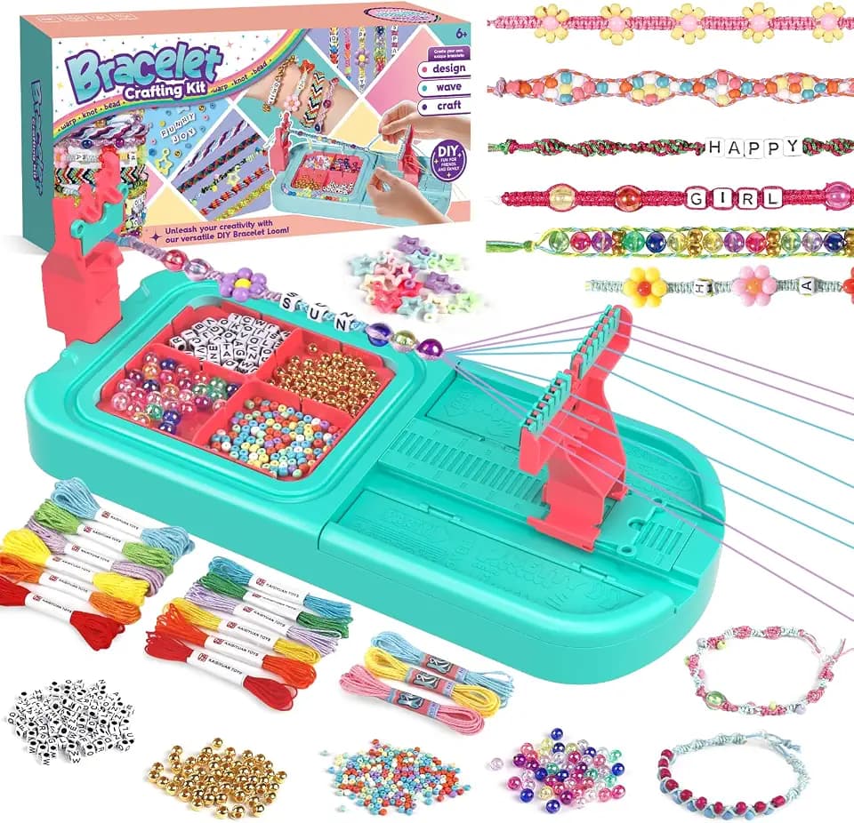 IFLOVE Friendship Bracelet Making Kit for Girls 8-12, Bracelet Maker Gift